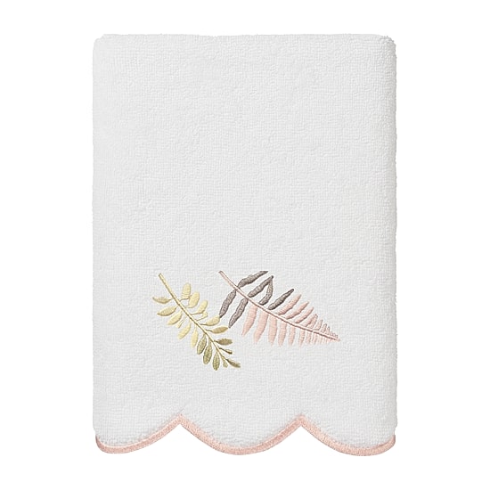 Linum Home Textiles Fern Toss Scallop 3-pc. Quick Dry Bath Towel Set