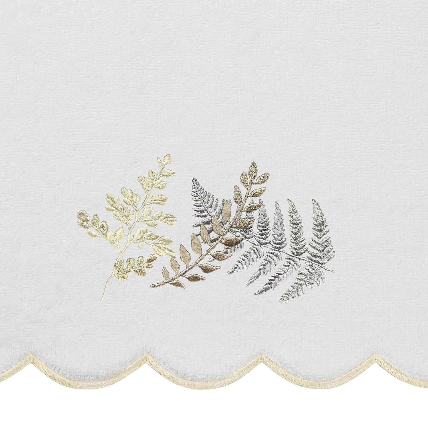 Linum Home Textiles Fern Toss Scallop 3-pc. Quick Dry Bath Towel Set
