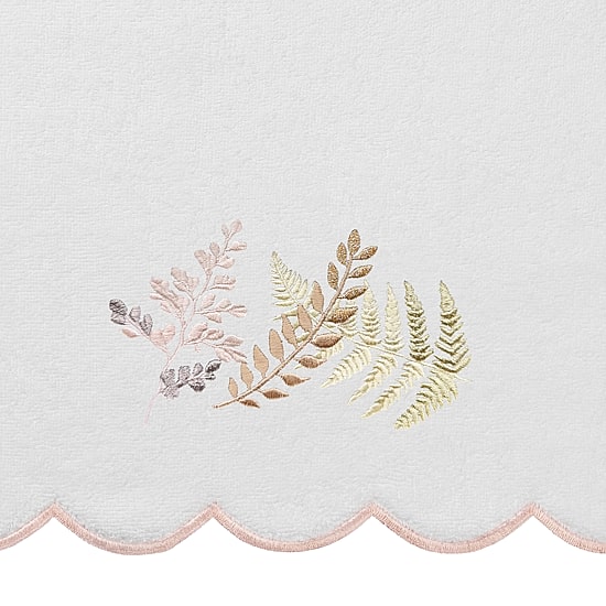 Linum Home Textiles Fern Toss Scallop 3-pc. Quick Dry Bath Towel Set