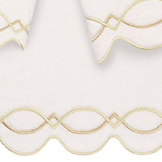 Linum Home Textiles Diamond Chain Scallop 3-pc. Quick Dry Bath Towel Set