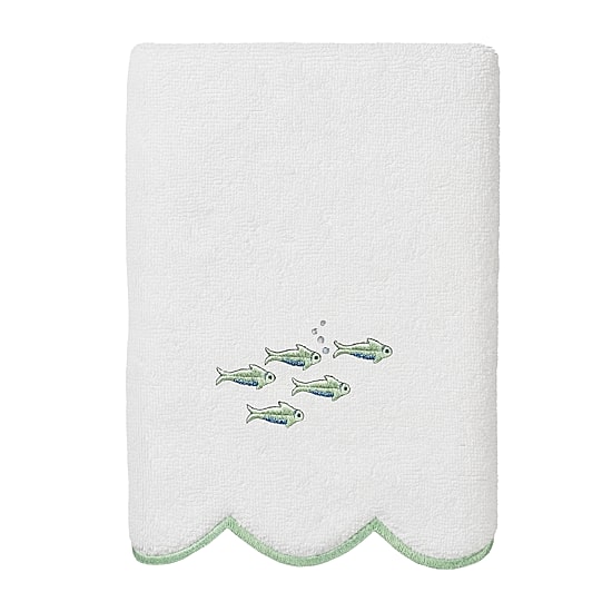 Linum Home Textiles Fish School Scallop 3-pc. Quick Dry Bath Towel Set
