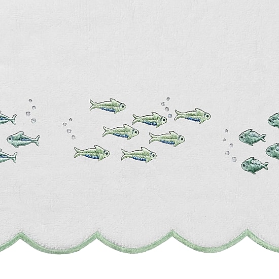 Linum Home Textiles Fish School Scallop 3-pc. Quick Dry Bath Towel Set