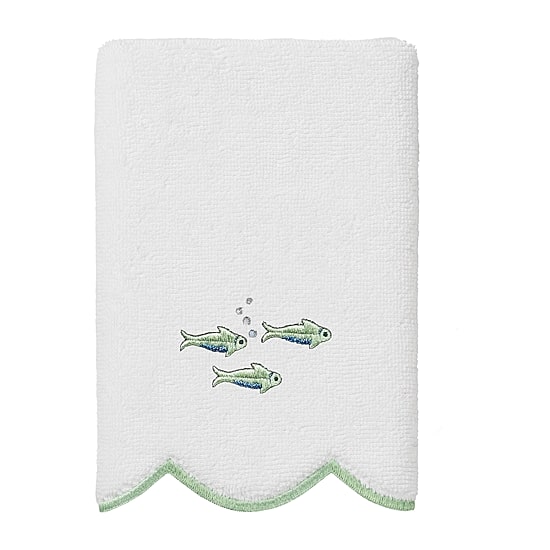 Linum Home Textiles Fish School Scallop 3-pc. Quick Dry Bath Towel Set