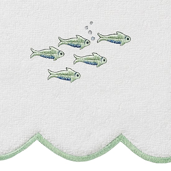 Linum Home Textiles Fish School Scallop 3-pc. Quick Dry Bath Towel Set