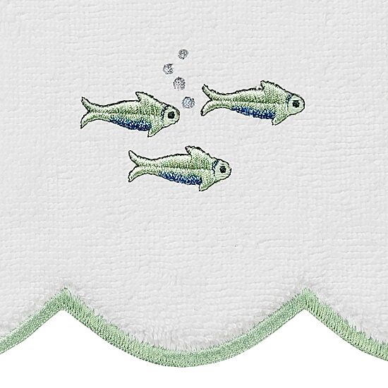 Linum Home Textiles Fish School Scallop 3-pc. Quick Dry Bath Towel Set