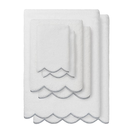 Linum Home Textiles Adornia Scallop 6-pc. Quick Dry Bath Towel Set