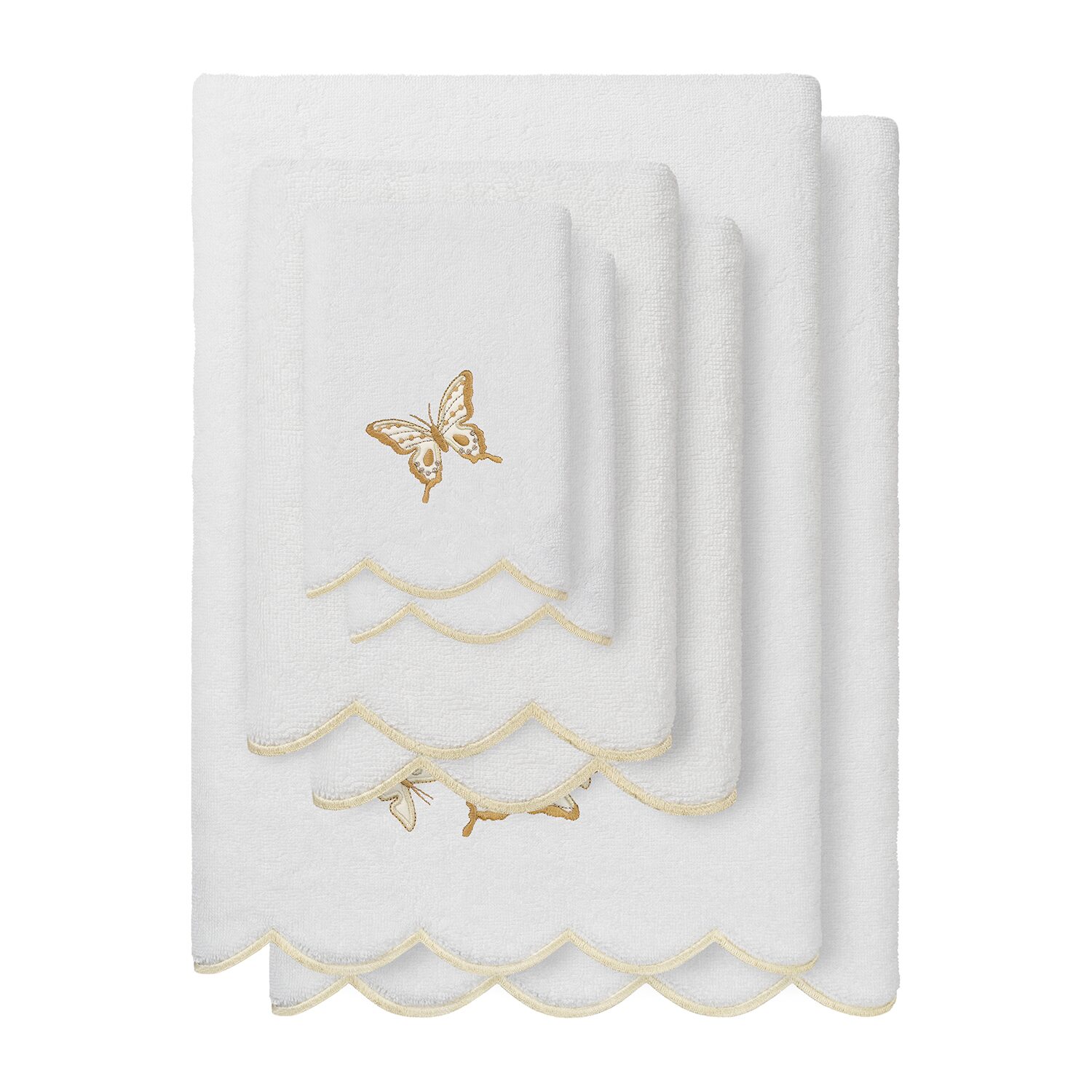 Linum Home Textiles Britney Scallop 6-pc. Quick Dry Bath Towel Set
