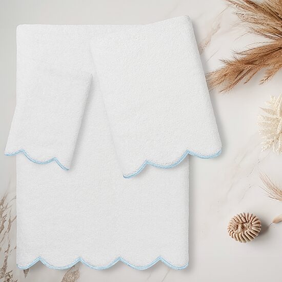 Linum Home Textiles Adornia Scallop 3-pc. Quick Dry Bath Towel Set