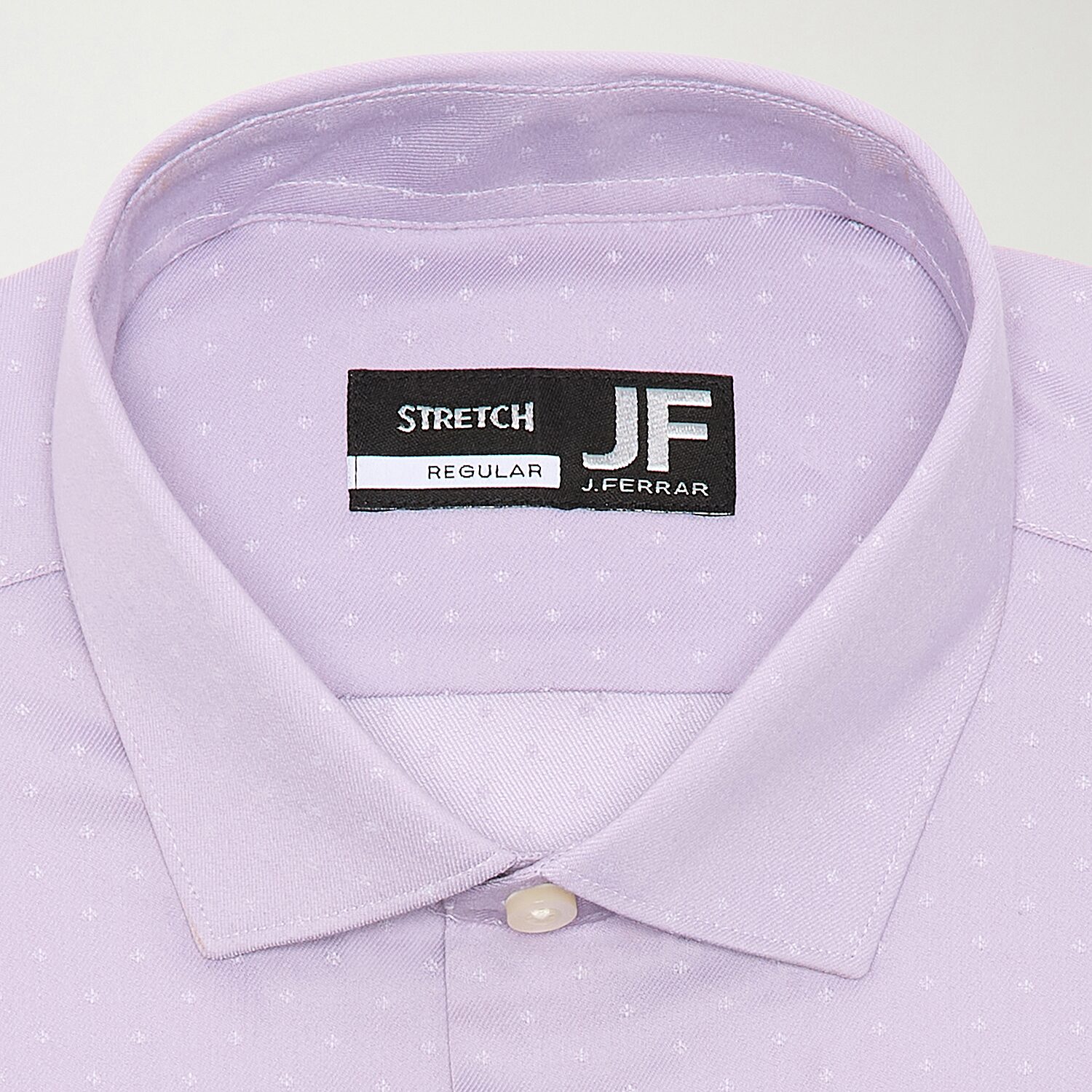 J. Ferrar Ultra Comfort Dobby Mens Regular Fit Stretch Fabric Wrinkle Free Long Sleeve Dress Shirt