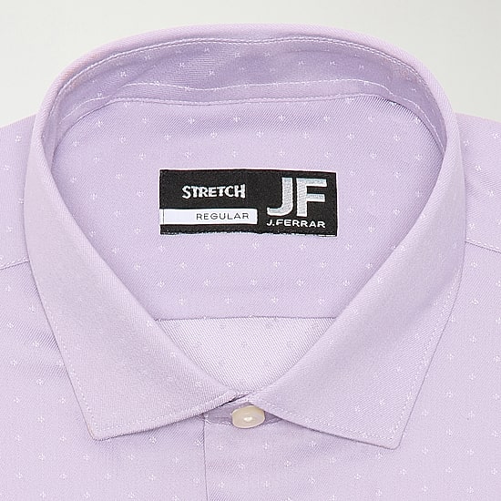 J. Ferrar Ultra Comfort Dobby Mens Regular Fit Stretch Fabric Wrinkle Free Long Sleeve Dress Shirt