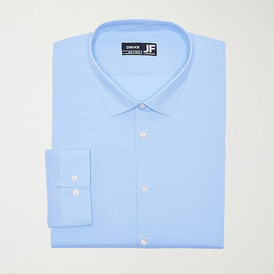 J. Ferrar Big And Tall Ultra Comfort Mens Regular Fit Stretch Fabric Wrinkle Free Long Sleeve Dress Shirt