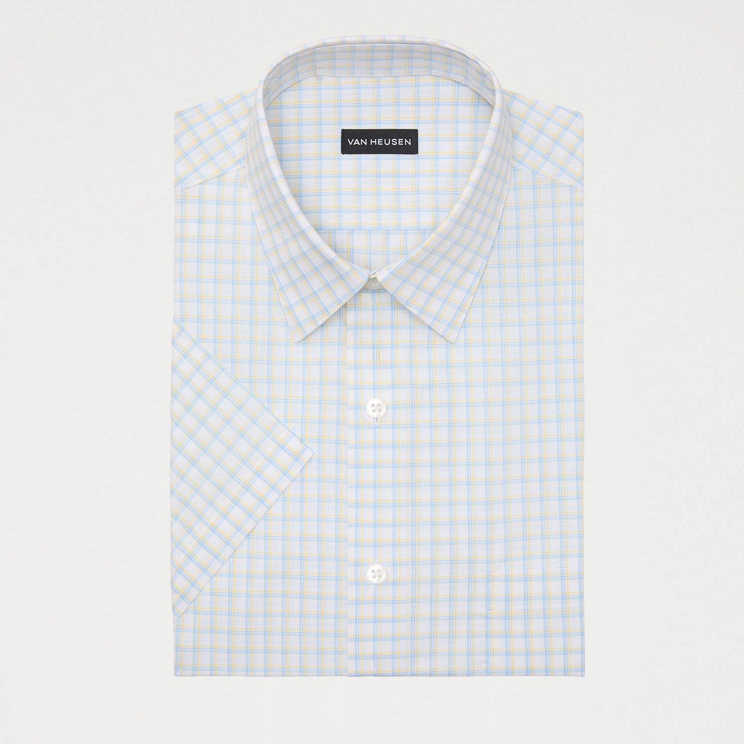 Van Heusen Big And Tall Easy Care Poplin Mens Regular Fit Short Sleeve Dress Shirt
