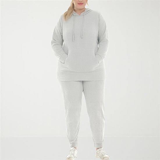 White Mark Knit 2-pc. Pant Set-Plus