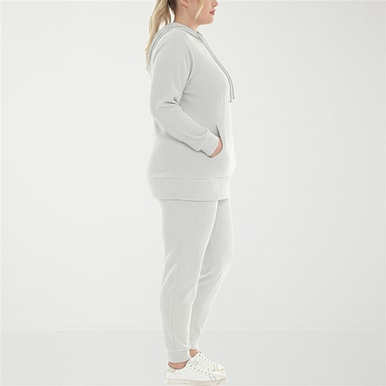 White Mark Knit 2-pc. Pant Set-Plus