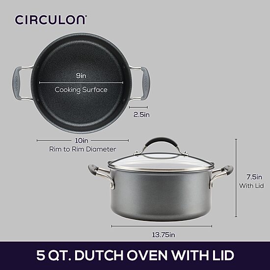 Circulon A1 Series with Scratch Defense 5-qt. Dutch Oven