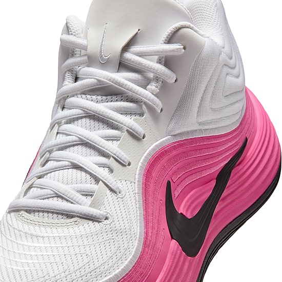 Nike Precision Mid Mens Basketball Shoes, Color: White Pink Black