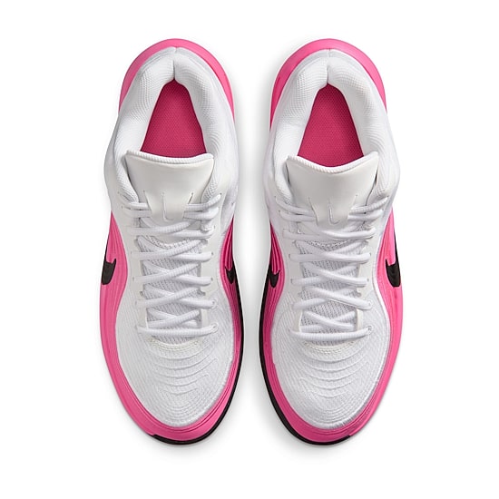 Nike Precision Mid Mens Basketball Shoes, Color: White Pink Black