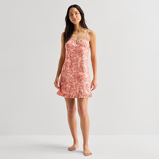 Ambrielle Womens Sleeveless Crew Neck Chemise