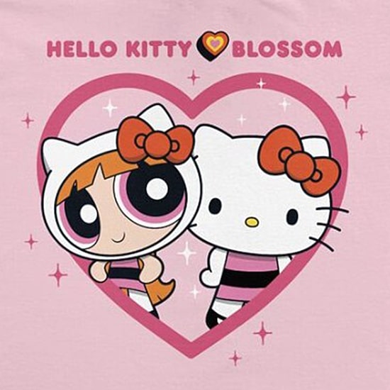 Jersey Little & Big Kid Girls V Neck Hello Kitty Powerpuff Girls Short Sleeve Jersey