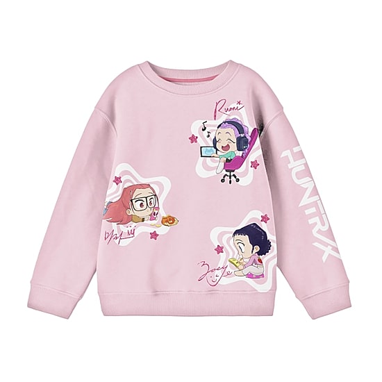 Little & Big Kid Girls Round Neck Fleece Long Sleeve KPOP Demon Hunters Sweatshirt