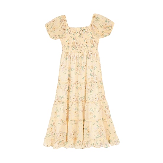 Rare Editions Big Kid Girls Short Sleeve Floral Maxi Dress