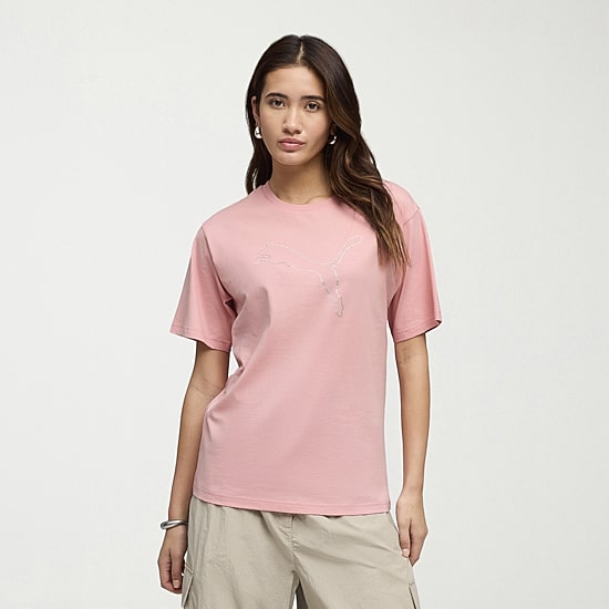 PUMA Womens Crew Neck Short Sleeve Active T-Shirt