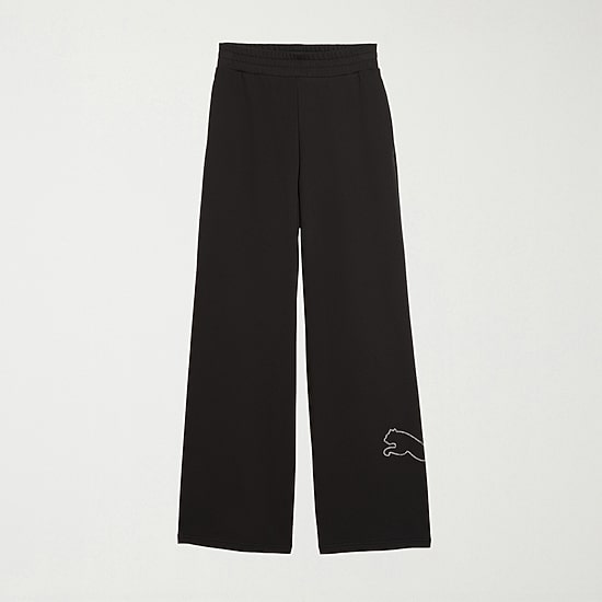PUMA Womens Wide Leg High Rise Relaxed Fit Sweatpant