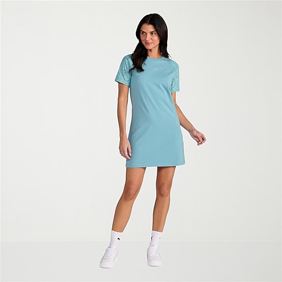 PUMA Short Sleeve Lace T-Shirt Dress