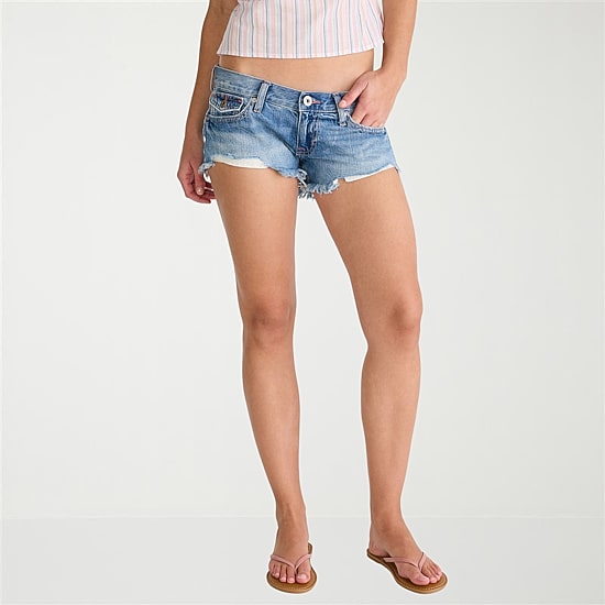 AEROPOSTALE Womens 2 1/2" Low Rise Juniors Denim Short