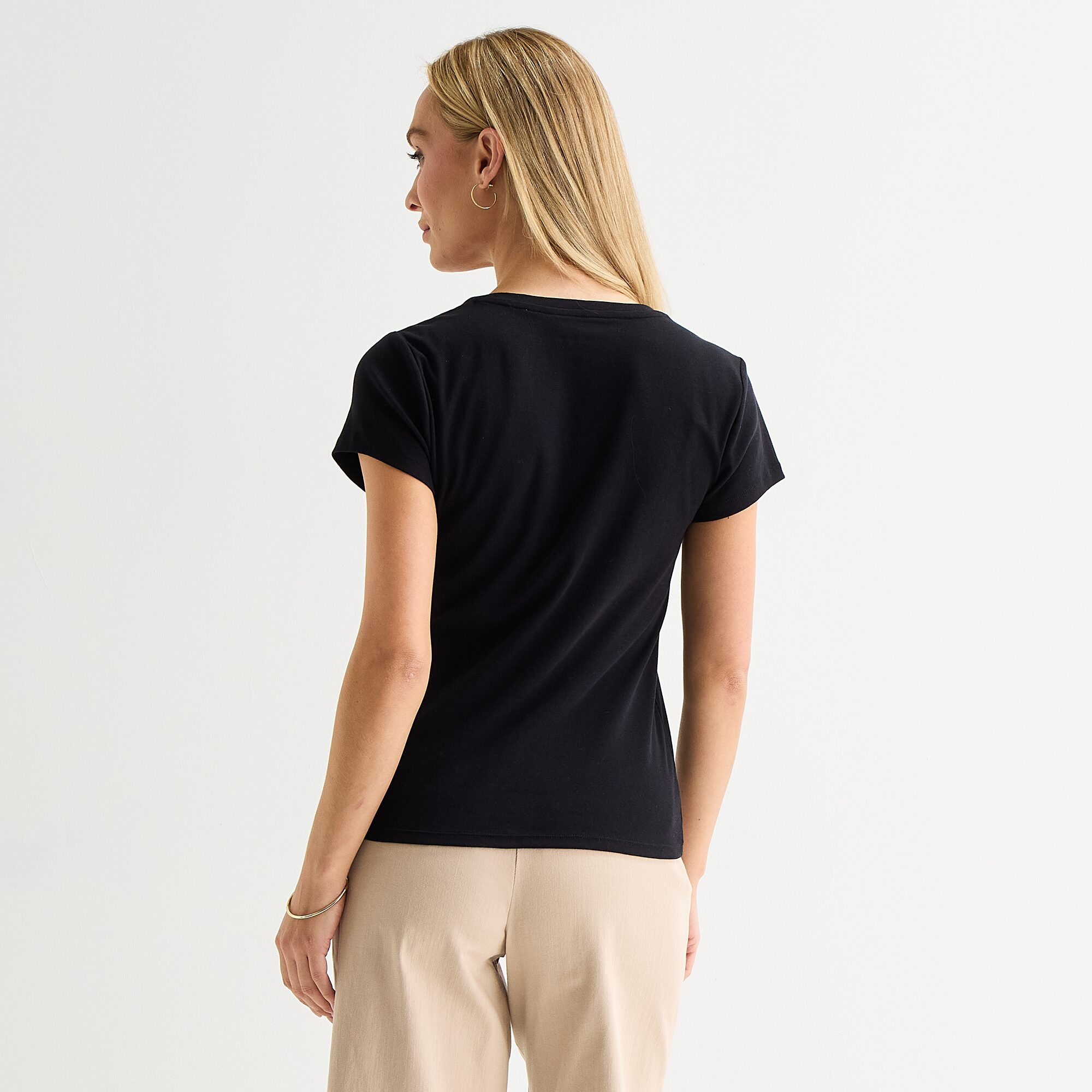Liz Claiborne Womens Tall V Neck Short Sleeve T-Shirt