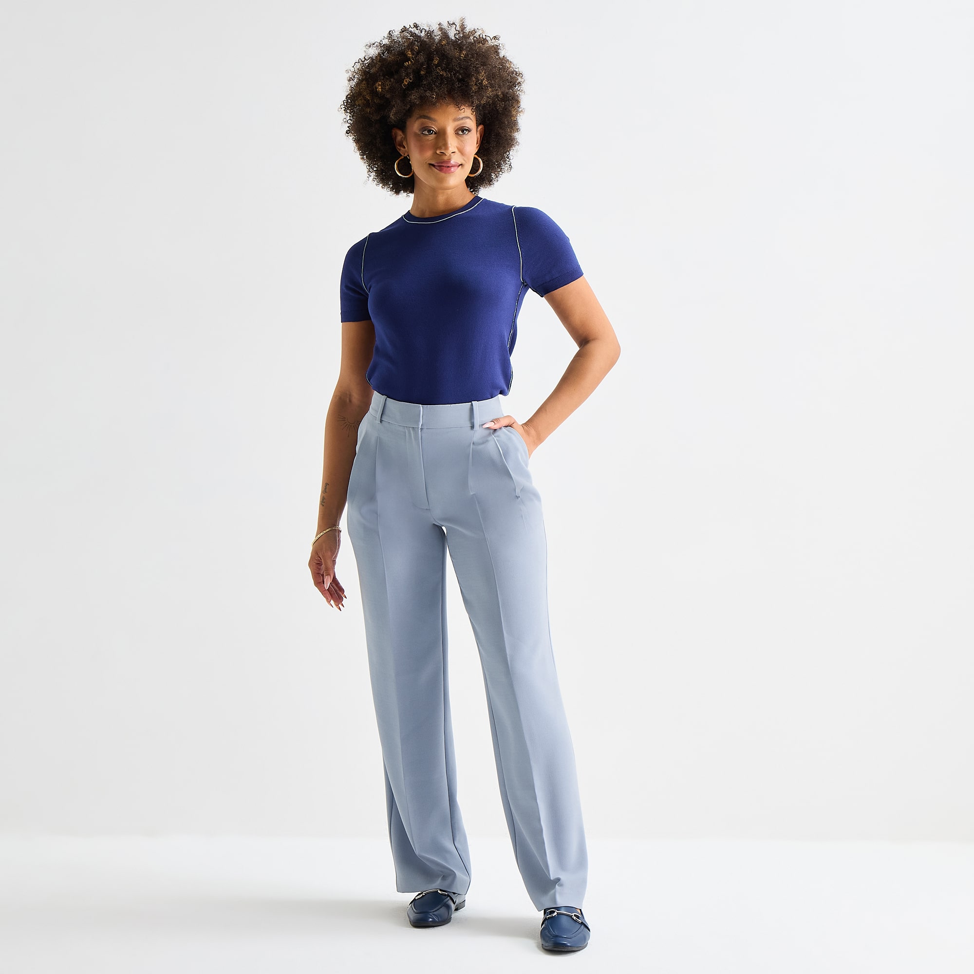 Worthington Womens Tall Straight High Rise Trouser
