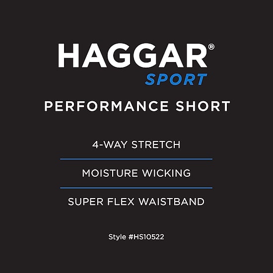 Haggar Sport Performance Mens 9" Stretch Fabric Chino Short