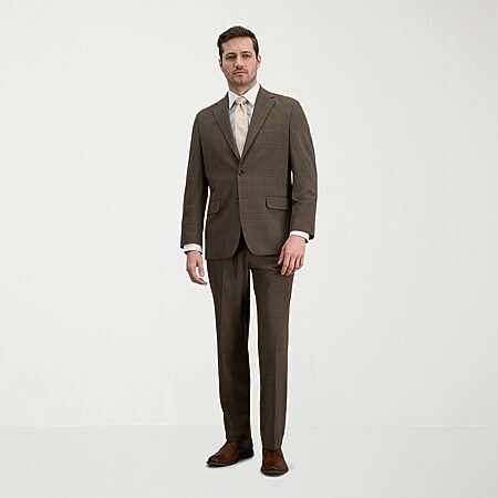 Stafford Coolmax All Season Ecomade Mens Classic Fit Windowpane