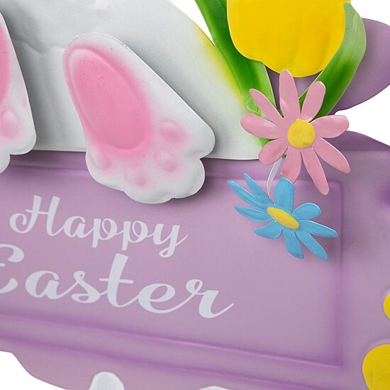 Northlight 14" Back Seat Bunny Happy Outdoor Garden Stake Easter Yard Art