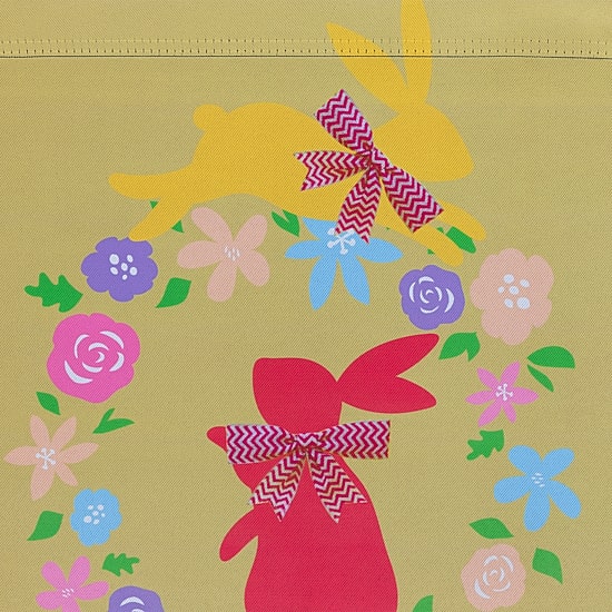 Northlight 18" Hopping Bunnies Happy Floral Outdoor Garden Flag