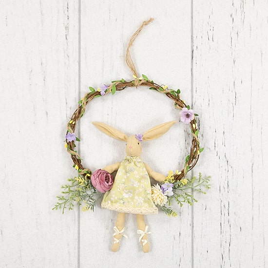 Northlight 10" Girl Bunny Artificial Floral Wreath