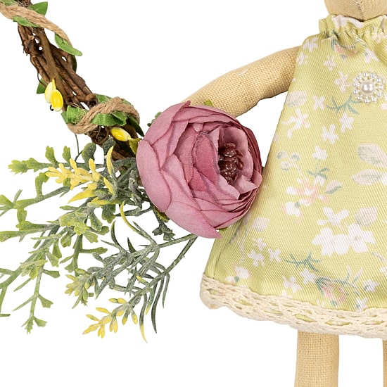 Northlight 10" Girl Bunny Artificial Floral Wreath