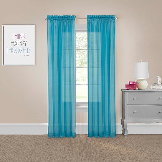 Eclipse Victoria Voile Rod Pocket Sheer Set of 2 Curtain Panel