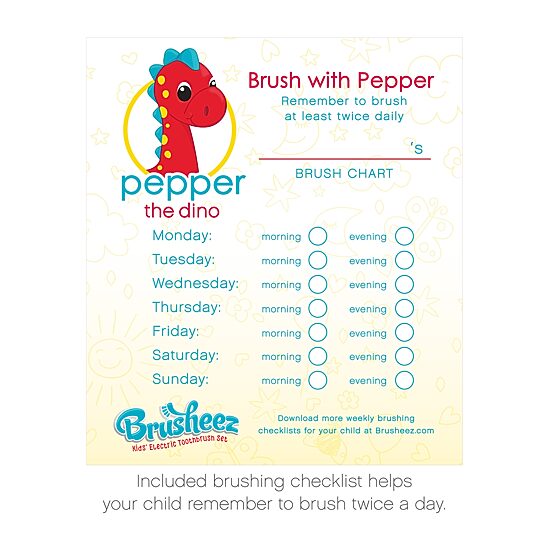 Brusheez Kid's Electric Toothbrush Set - Pepper the Dinosaur