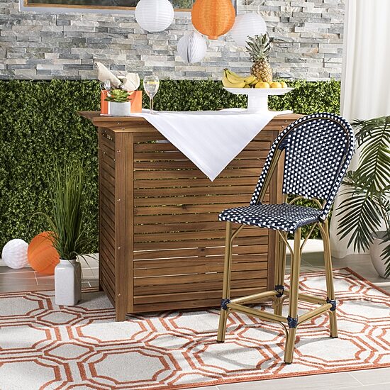 Safavieh Gresley Outdoor And Patio Collection Counter Height Bar Stool
