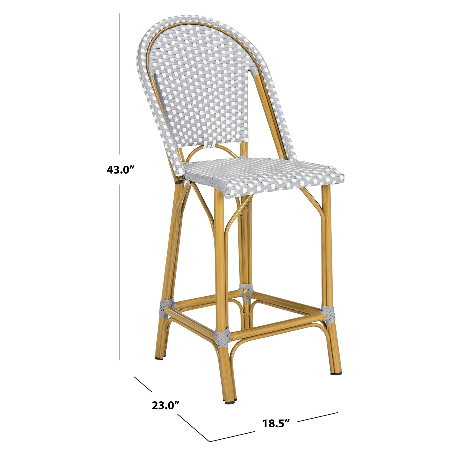 Safavieh Gresley Outdoor And Patio Collection Counter Height Bar Stool