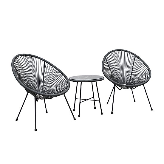 Sassio Outdoor And Patio Collection 3-pc. Conversation Set Weather Resistant