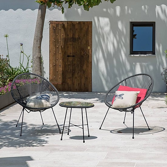 Sassio Outdoor And Patio Collection 3-pc. Conversation Set Weather Resistant