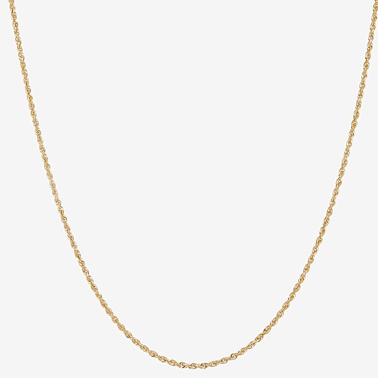 Unisex Adult 14K Gold 20 Inch Rope Chain Necklace