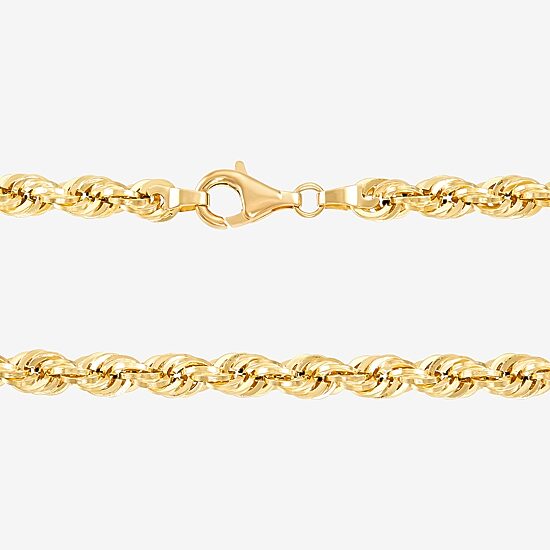 Unisex Adult 14K Gold 24 Inch Rope Chain Necklace