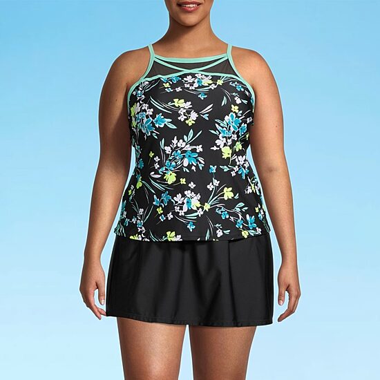 Zeroxposur Plus Tankini Swimsuit Top and Bottoms