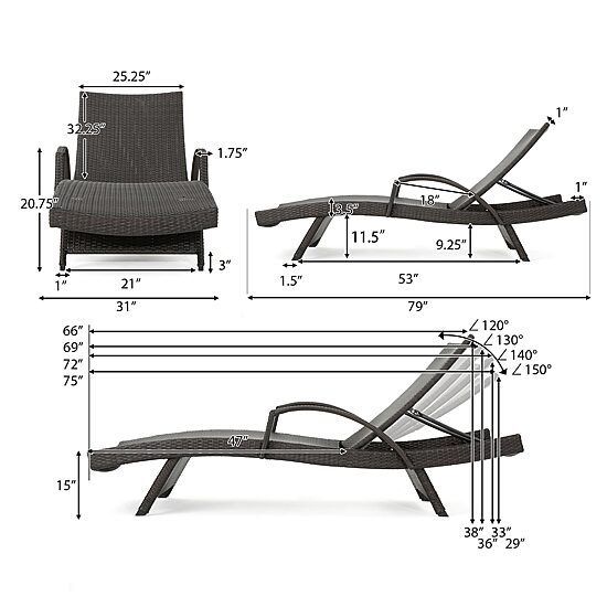 Salem Adjustable 2-pc. Lounge Chair