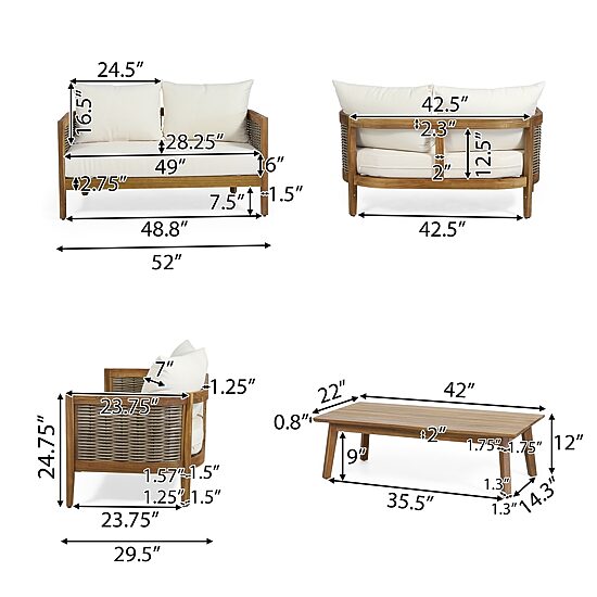 Burchett 4-pc. Conversation Set