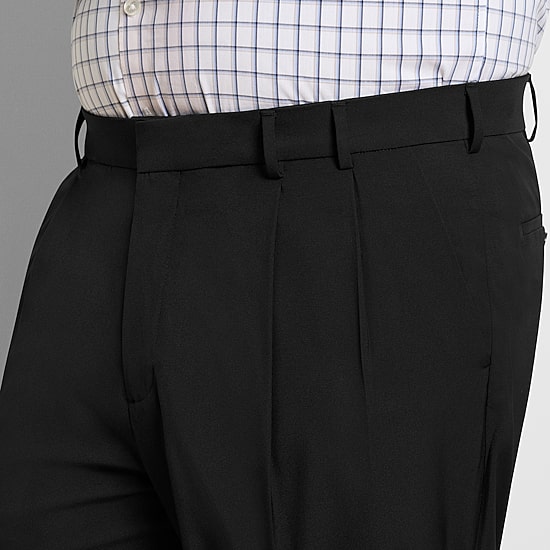 Van Heusen Everyday Defense Stain Shield Mens Straight Fit Big and Tall Dress Pleated Pant