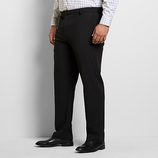 Van Heusen Everyday Defense Stain Shield Mens Straight Fit Big and Tall Dress Flat Front Pant